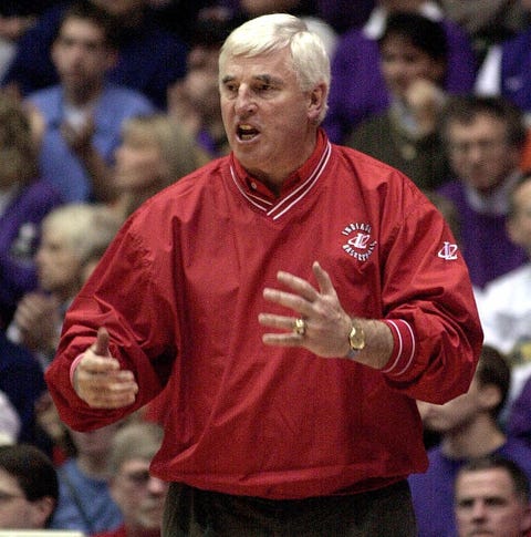 Bob Knight during a 2000 game at Indiana.