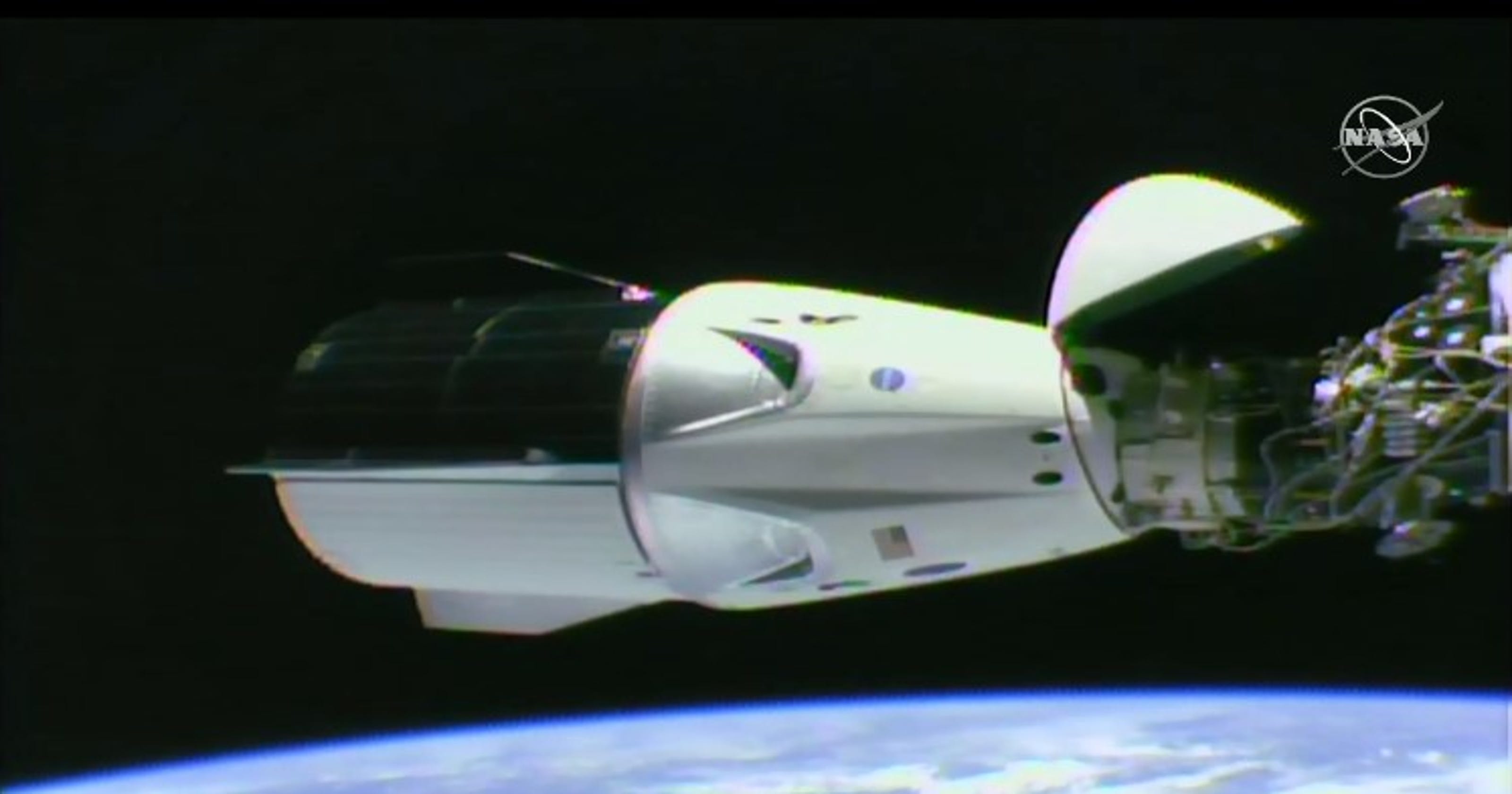 SpaceX Crew Dragon docks safely at ISS on first test flight