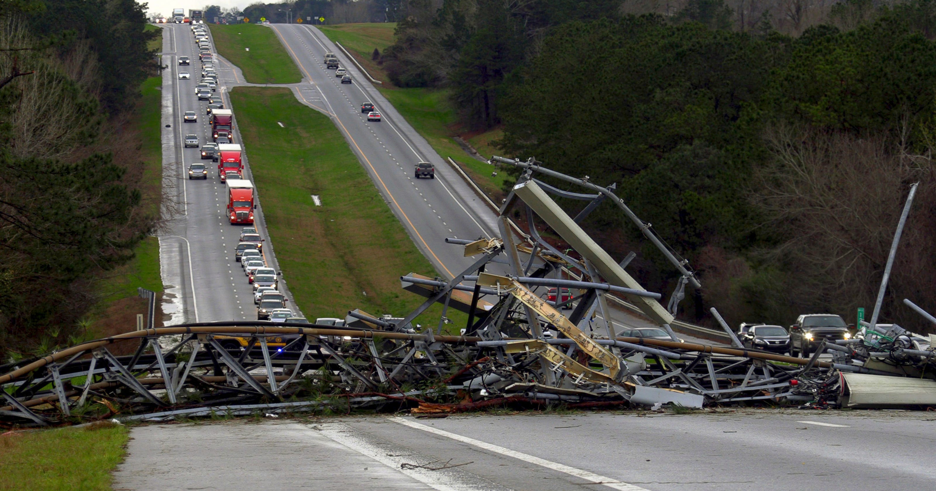 Tornado kills people in Alabama, severe storms hit Southeast