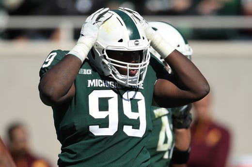 NOSE TACKLE: Raequan Williams – He turned down the NFL to return for his senior season after being named All-Big Ten first team by the Associated Press in 2018. Williams recorded a career-best 53 tackles, including a career-high 10.5 tackles for loss and two two sacks while breaking up five passes.
