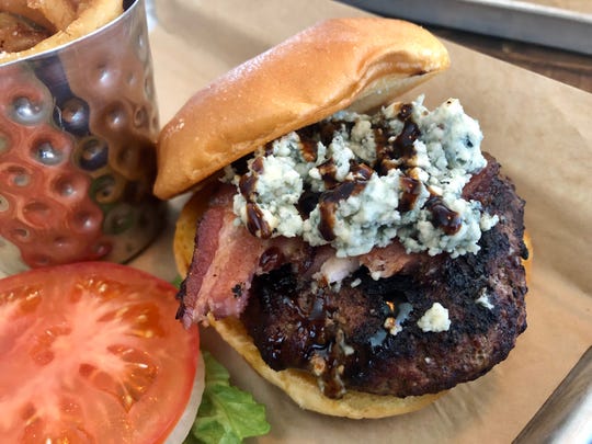 The day's craft burger at Charred North in Bonita Springs was a Wagyu patty with blue cheese, thick-cut bacon and a balsamic drizzle.