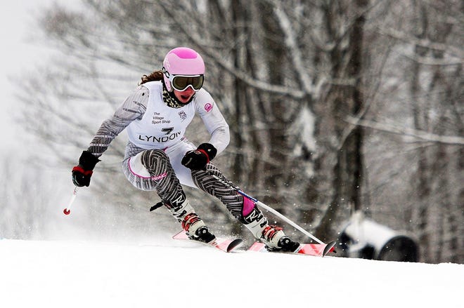 Lyndon's Lena Sauter swept the giant slalom and slaom races at the state championships this week, completing an undefeated season.
