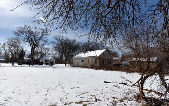 Tens of thousands of houses have been razed in Detroit with federal funding over the last five years, leaving vacant lots like this one in the 15600 block of Rossini.