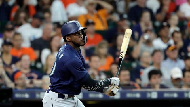 Cameron Maybin, here with the Mariners last season, was arrested on suspicion of driving under the influence.