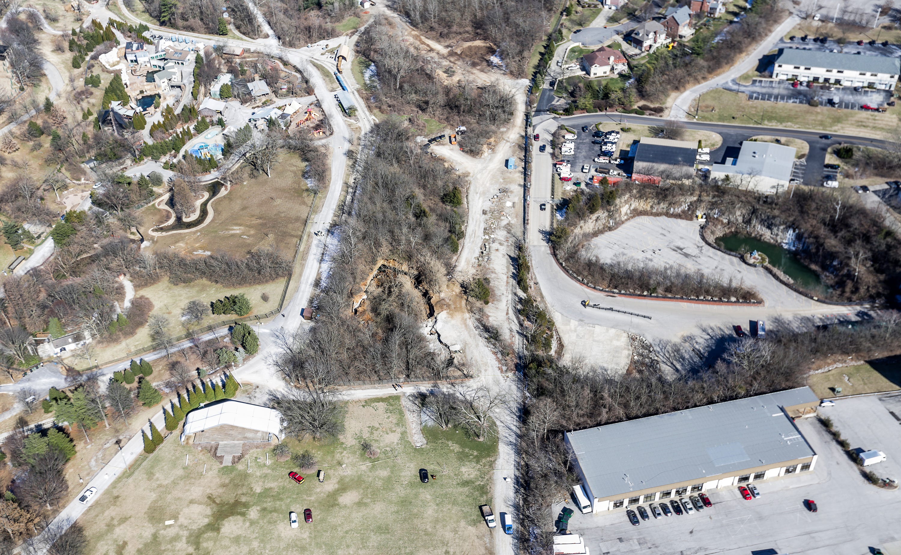 Watch Helicopter Video Of The Louisville Zoo Sinkhole