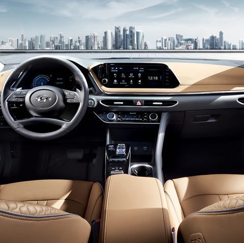 Inside, the Sonata has upscale features and an ele