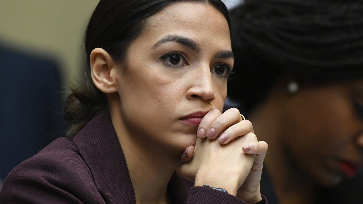 Rep. Alexandria Ocasio-Cortez, D-N.Y., is pictured at a House Oversight and Reform Committee hearing on Capitol Hill in Washington, D.C. Feb. 27, 2019.