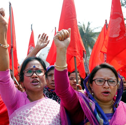 Activists from Bangladeshi women's organizations...