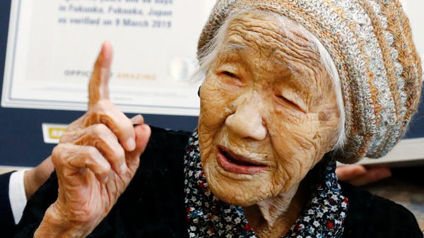 Kane Tanaka, a 116-year-old Japanese woman,...