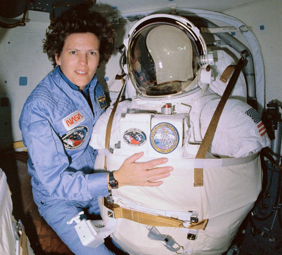 Kathryn Sullivan became the first American woman to perform a spacewalk Oct. 11, 1984.