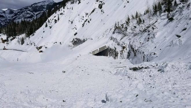 A  Colorado Department of Transportation-triggered avalanche Sunday buried an avalanche shelter on U.S. Highway  550 between Ouray and Silverton and covered the highway with 60 inches of snow.