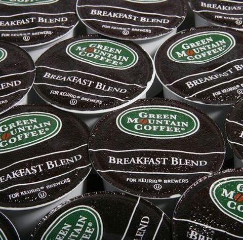 K-cups made by Green Mountain Coffee Roasters.