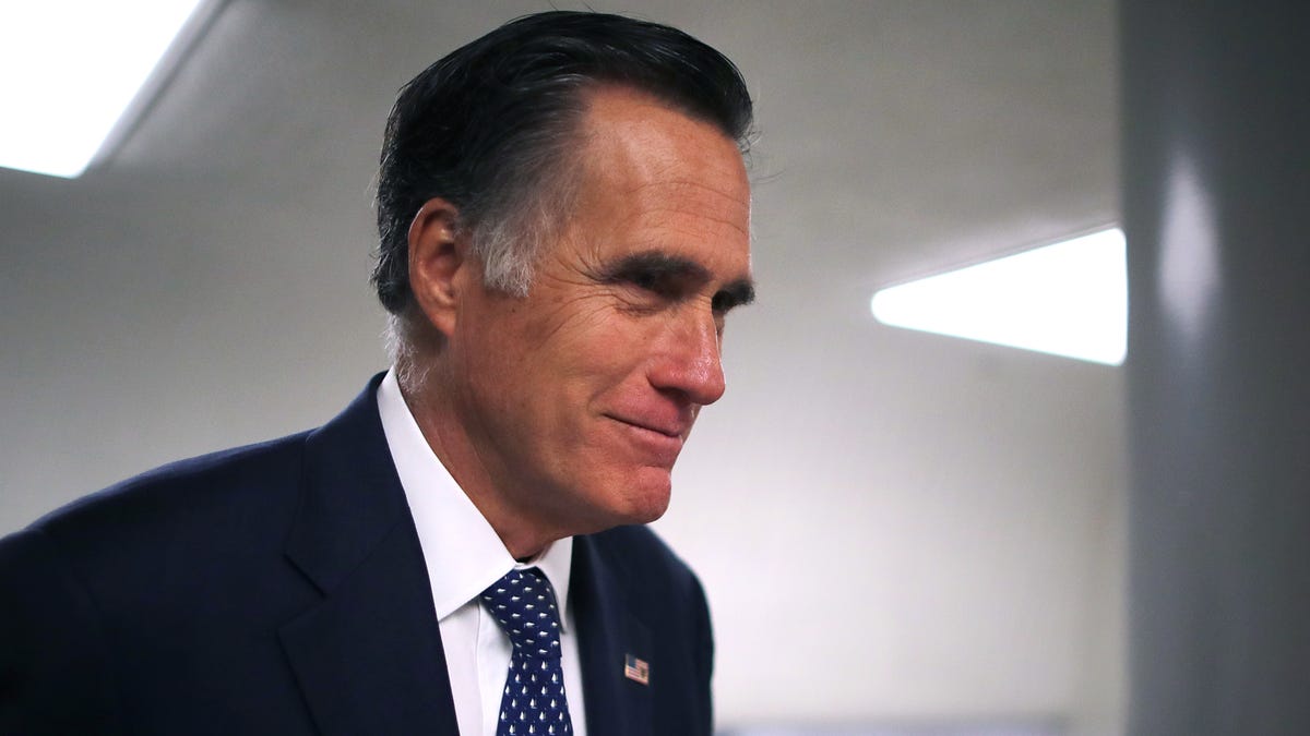 Sen. Mitt Romney, R-Utah, heads to the U.S. Capitol for the weekly Republican policy luncheon in Washington, March 5, 2019.
