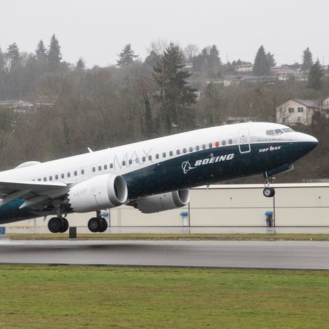 RENTON, WA - JANUARY 29: A Boeing 737 MAX 8...