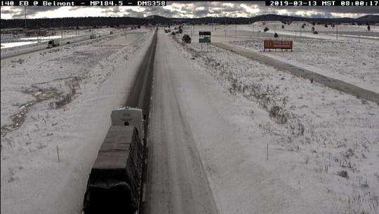 Icy roads in northern Arizona