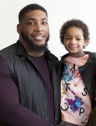 Devon Still is shown here with his daughter Leah when she was 5 years old. AP FILE PHOTO