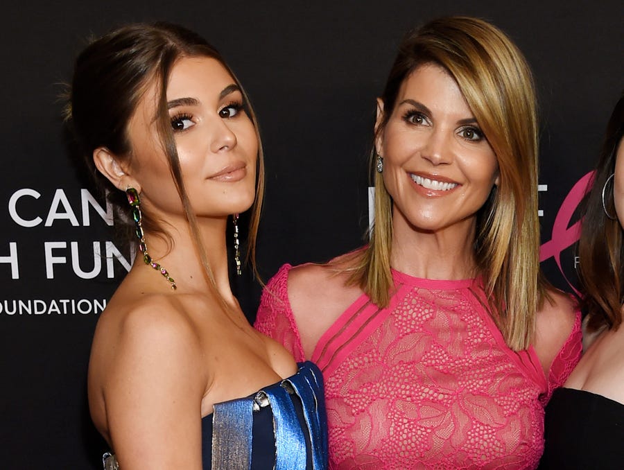 Lori Loughlin, right, is fighting charges that she bribed college officials to gain admittance for her daughter Olivia Jade Giannulli.