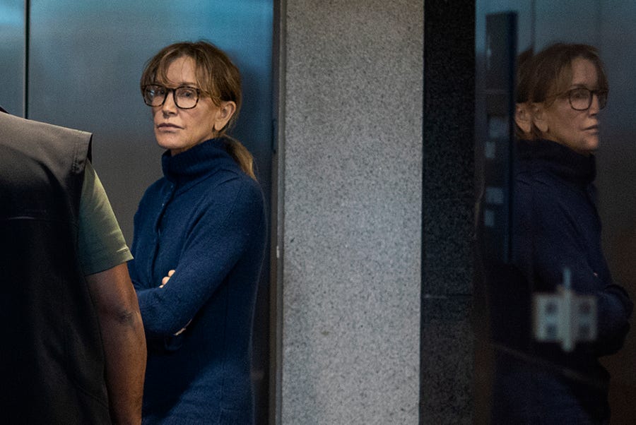Actress Felicity Huffman is accused of participating in a college admissions scam.