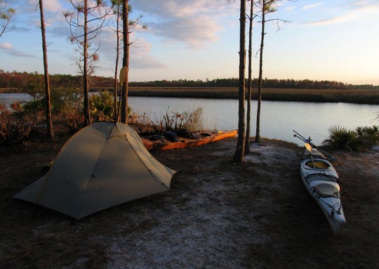 Chaires Creek campsite on the Circumnavigational Trail.