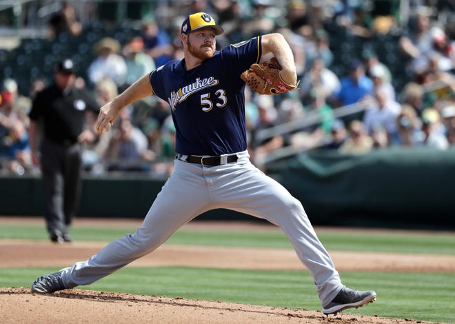 Brandon Woodruff made another strong pitch to make the Brewers' starting rotation with five shutout innings against the Padres on Friday in which he allowed just two hits while striking out seven.