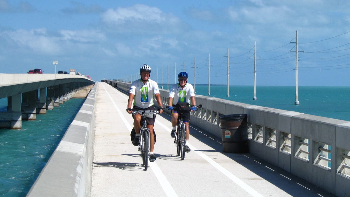 For an epic ride, take the 106-mile Florida Keys Overseas Heritage Trail from Key Largo to Key West, over 23 bridges.