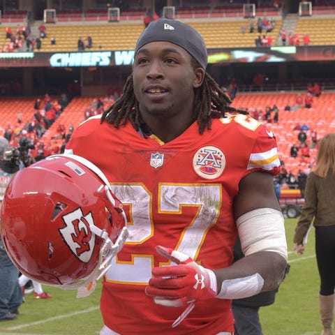Kareem Hunt led the NFL in rushing yards as a...