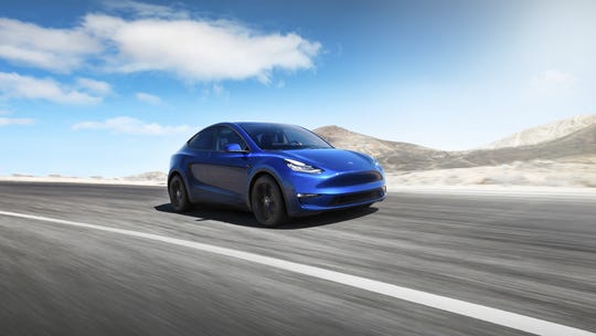 The Tesla Model Y SUV.