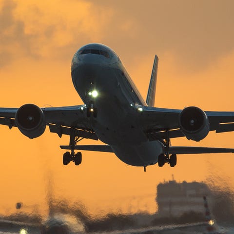 An American Airlines Boeing 767-300 takes off...