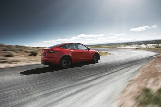 The Tesla Model Y SUV.