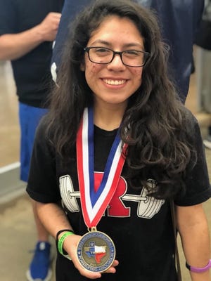 Powerlifter Kaitlynn Gonzalez brought home a gold for Robstown High School on Friday, March 15.