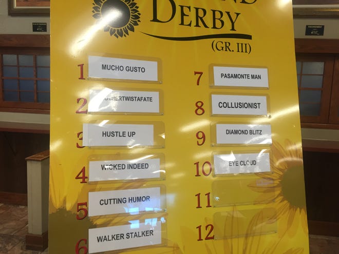 The field for the March 24, Grade III Sunland Derby at Sunland Park Racetrack & Casino.