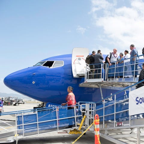 Southwest Airlines' inaugural Hawaii flight...
