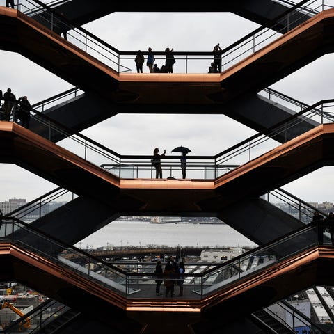A view inside the Vessel at Hudson Yards, New York