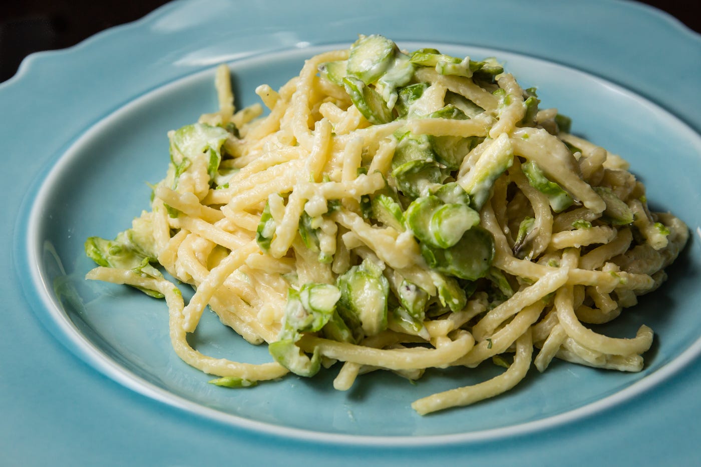 Celebrate sunshine with Asparagus Brie Pasta