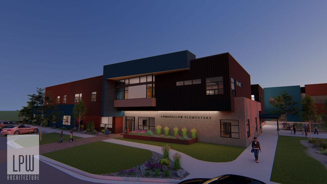 Rendering of the future Longfellow Elementary by LPW Architects.