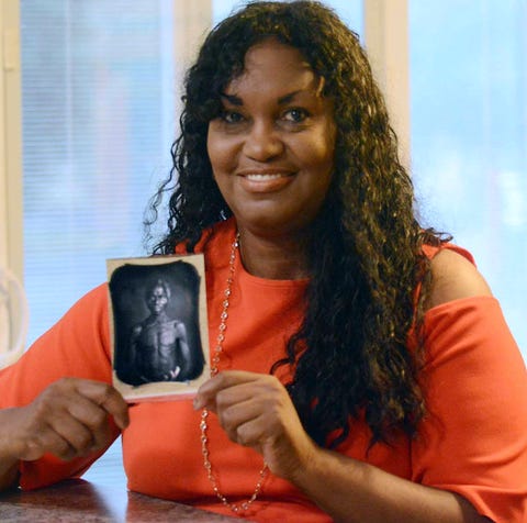 In this July 17, 2018, photo, Tamara Lanier holds...