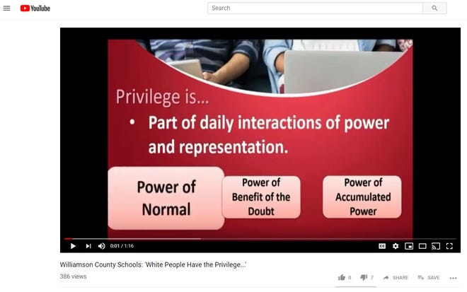The Williamson County GOP blasted Williamson County Schools over a series of training videos on privilege and bias.