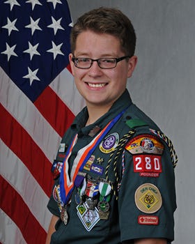 Del Rio Eagle Scout Benjamin Rawald of Troop 280.