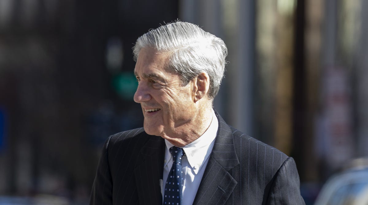 Special counsel Robert Mueller walks after attending church on March 24, 2019 in Washington.