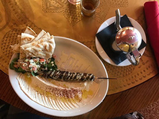 Kebabs at Jerusalem Garden.