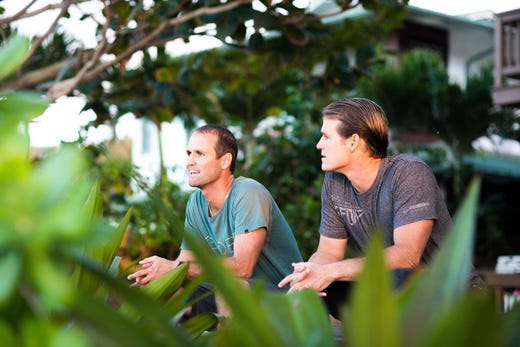 2014: Justin Purser's new documentary of twins C.J., left, and Damien Hobgood will show how a fierce competitiveness throughout their lives led them to become two of the greatest surfers in the world.