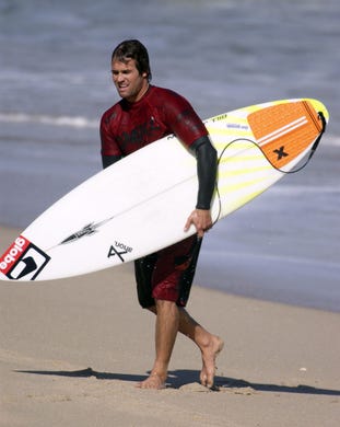 2008: In the fifth day of the Sebastian Inlet Pro Surfing, Damien Hobgood aftrer his heat.