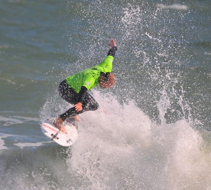 2018: CJ Hobgood in the final event of the Florida Pro was the Champions and Icons event Wednesday at Sebastian Inlet.