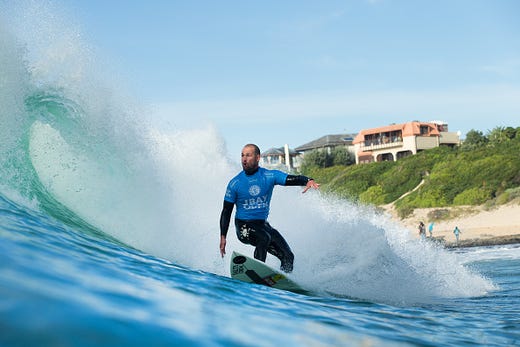2015: C.J. Hobgood of Satellite Beach recently finished equal 13th in the J-Bay Open in Jeffreys Bay, South Africa.