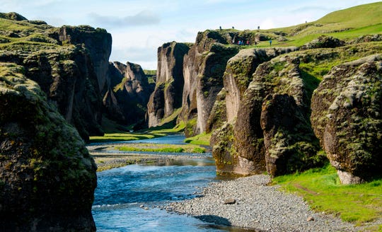 The Fjadrargljufur canyon, some 150 miles east of Iceland's capital Reykjavik, has been closed due to severe damage to vegetation. The Environment Agency of Iceland says the area has been under stress because of damage alongside a trail possibly caused by an increase in travelers to the area.