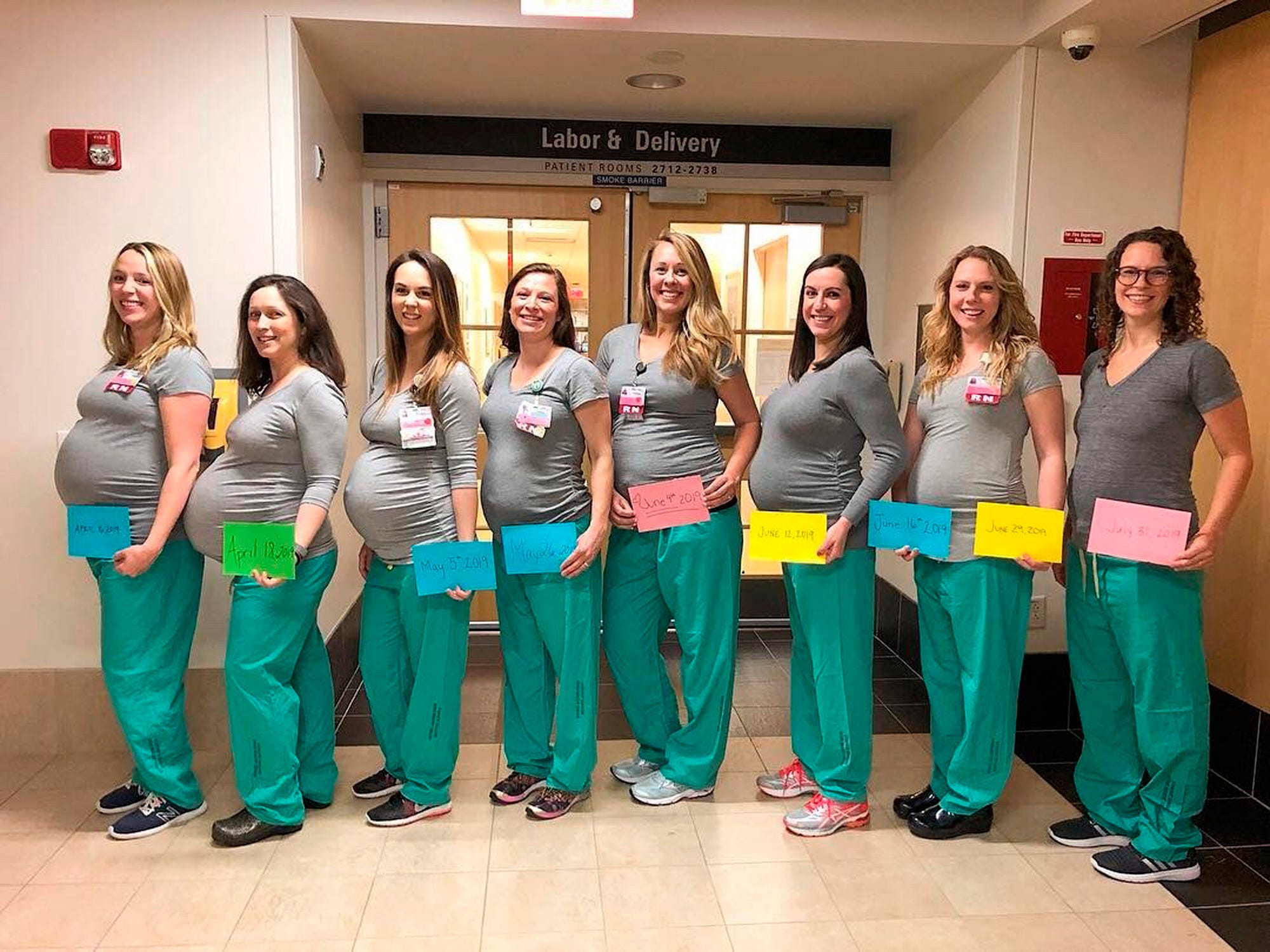 Maine baby boom: Nine nurses are pregnant at one hospital at same time