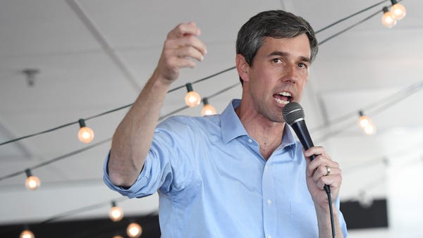 Beto O'Rourke in Las Vegas on March 24, 2019.