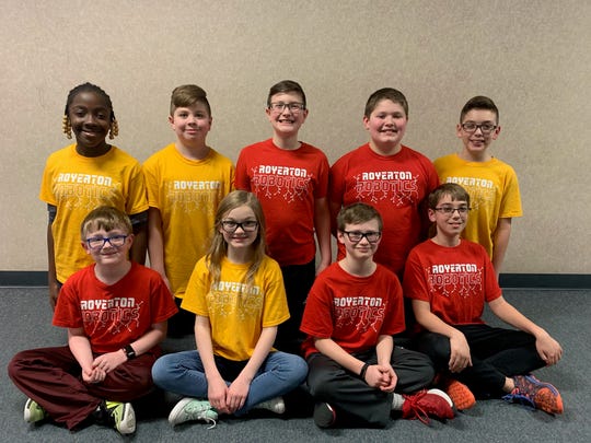 These are the 10 Royerton Elementary students who qualified for the 2019 VEX Robotics World Championship.

Back Row (Left to Right):  Elizabeth Bamidele, Noah Parrot, Mason Hopper, John Atkinson, Alex Miranda. Front Row (Left to Right): Caleb Hunter, Madison Mosser, Hudson Ewing, Luke Huston. Not pictured: Logan Thomas.
