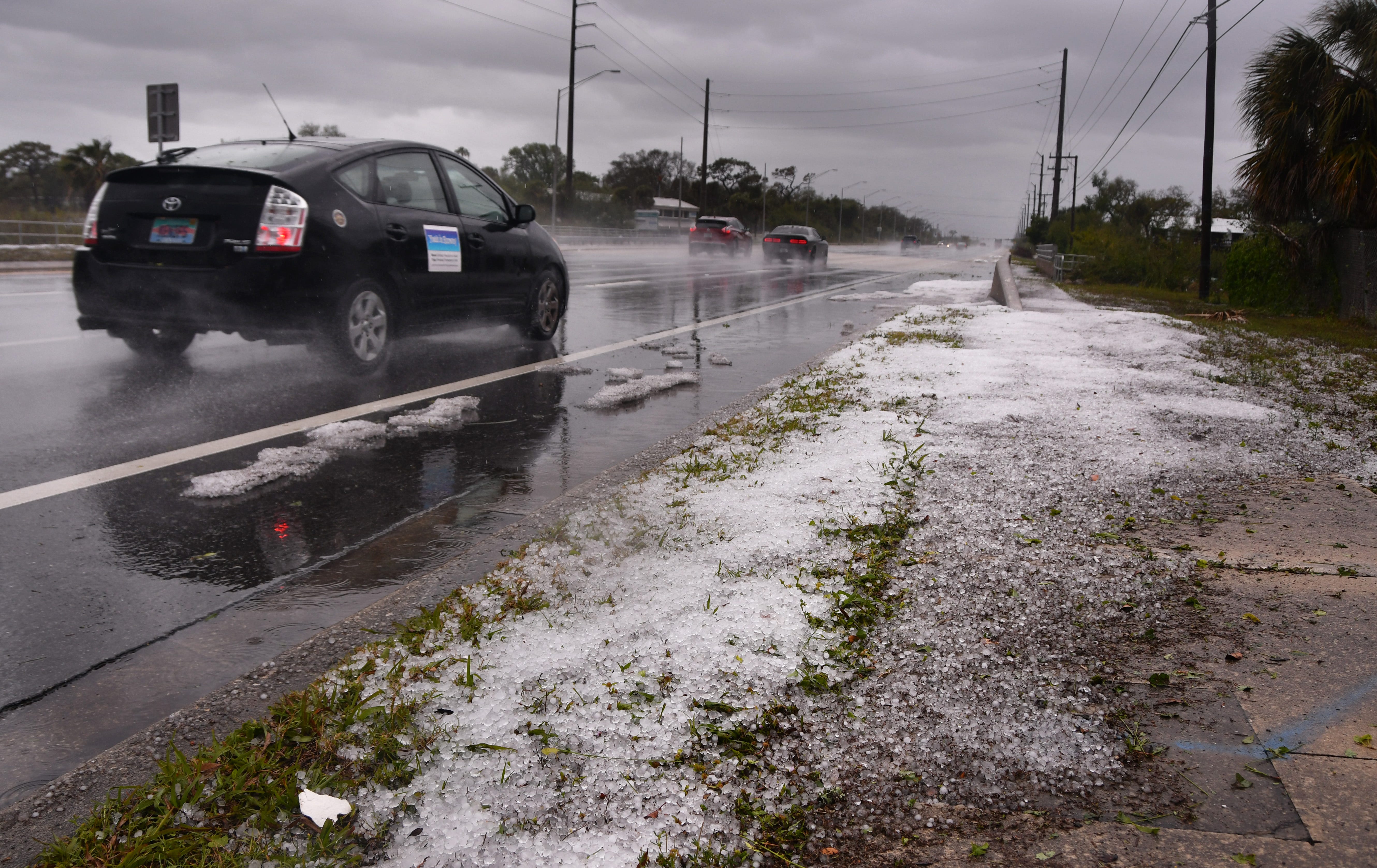 Brevard County weather Hail, wind and rough seas reported