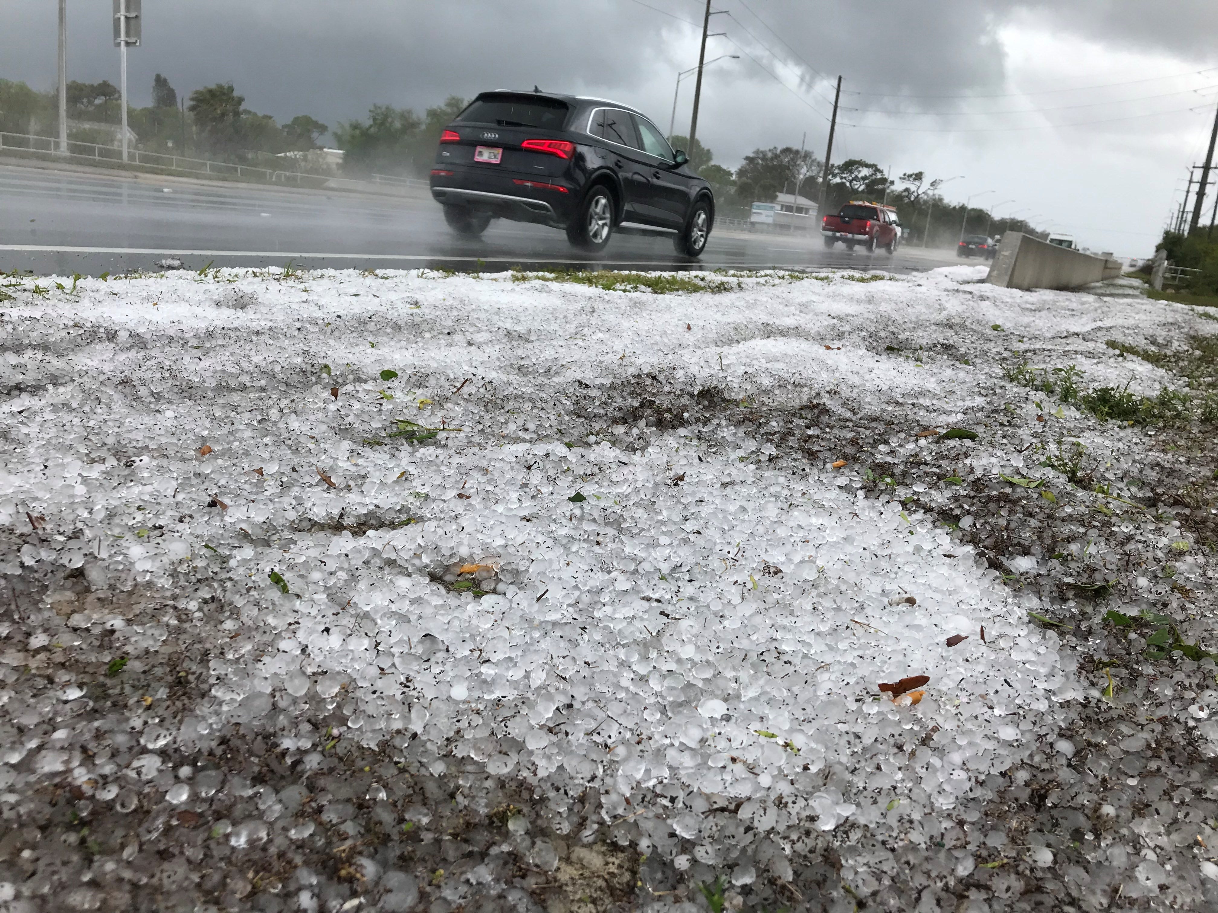 Brevard County weather Hail, wind and rough seas reported